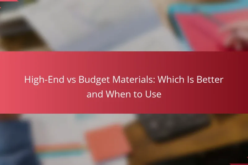 Materiales de alta gama vs materiales económicos: cuál es mejor y cuándo usar