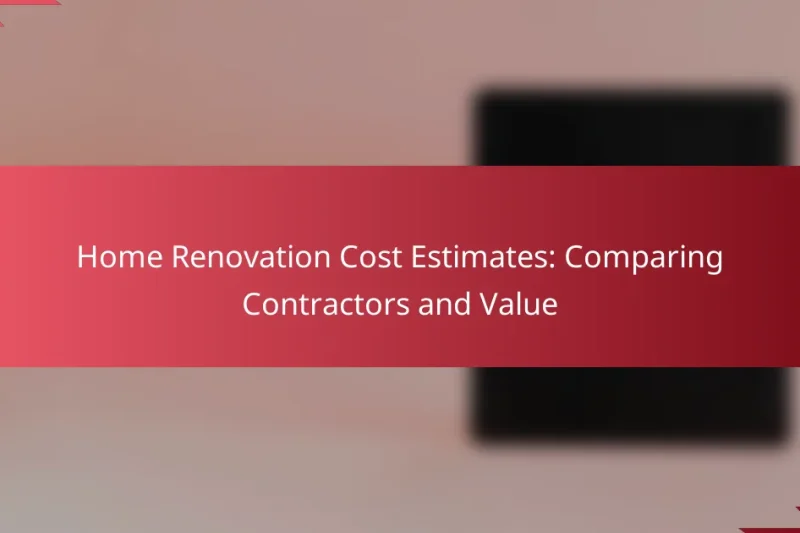 Estimaciones de Costos de Renovación del Hogar: Comparando Contratistas y Valor