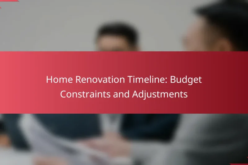 Cronograma de Renovación del Hogar: Restricciones de Presupuesto y Ajustes