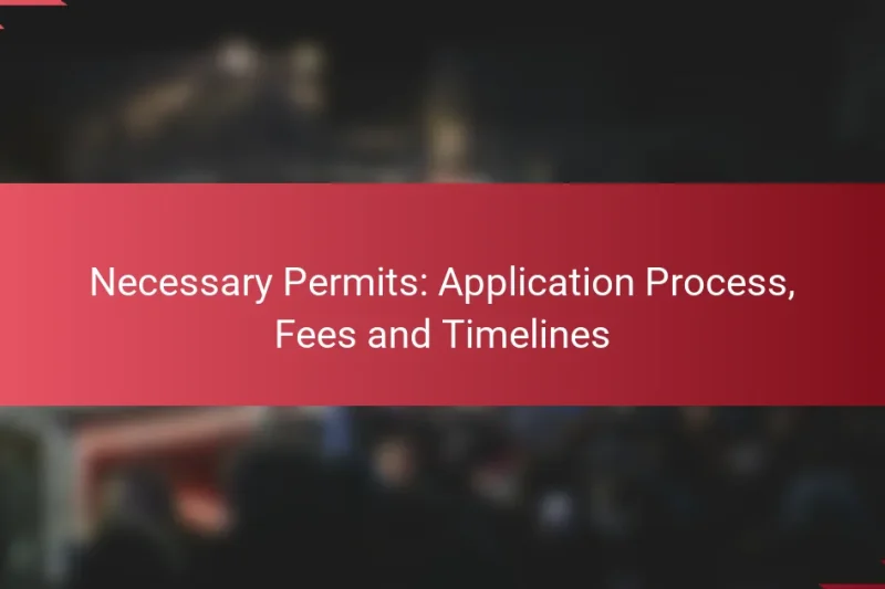 Permisos necesarios: proceso de solicitud, tarifas y cronogramas